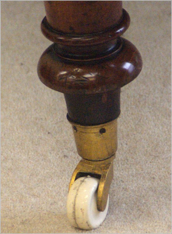 3050 Antique Victorian Mahogany Six Drawer Library Table (11)